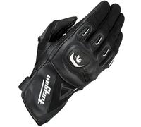 Furygan Volt Leather Textile Motorcycle Motorbike Short Gloves - Black / White