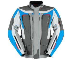 Furygan Voyager 3C Motorcycle Motorcycle Textile Jacket - Blue / Grey Anthracite
