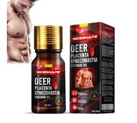Furzero NiceShape Deer Placenta Gynecomastia Massage Oil,Gynecomastia Reduction Massage Oil, Firm Breast Massage Oil, Gynecomastia Firming Oil for Men (1pcs)