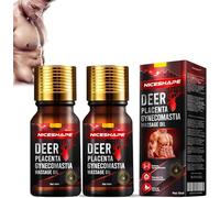 Furzero NiceShape Deer Placenta Gynecomastia Massage Oil,Gynecomastia Reduction Massage Oil, Firm Breast Massage Oil, Gynecomastia Firming Oil for Men (2pcs)