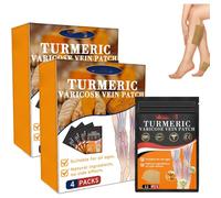 Furzero Turmeric Varicose Vein Patch, 2024 New Turmeric Vein Patches - Naturally Relieves Varicose Veins in Legs and Spiders (2 Box)