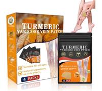 Furzero Turmeric Varicose Vein Patch,Turmeric Varicose Vein Patches, Varicose Veins Patch Relief,Varicose Veins Treatment Patch,Naturally Relieves Varicose Veins in Legs and Spiders (1)