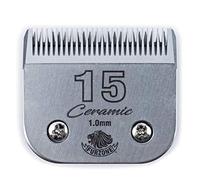 Furzone Detachable Ceramic Blade - Size 15 Blade 3/64", Made of High-Tech Ceramic Materials, Compatible with Most Andis, Oster, Wahl A5 Clippers