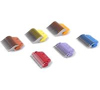 Furzone Wide Clipper Guard Comb Attachment Short 6 Pack Set Stainless Steel Attachment Guide Comb Set for Detachable Blade Pet, Dog, Cat Grooming