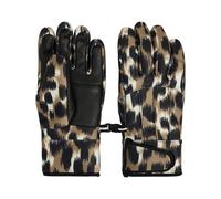 Fusalp - Insulating Ski gloves in PrimaLoft®- Women's - Glacier Print Blurred Savannah Leopard/Noir for Women in Softshell - Size 7.5 - Brown Brown 7.5
