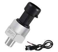 FUSCH 200 PSI Pressure Transducer Sensor with Connector Harness, 1/8"NPT Thread Stainless Steel Pressure Transmitter for Oil Fuel Water Air