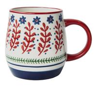 Fuscrip Large Coffee Mug,16oz Ceramic Mugs with Big Handle,Porcelain Mugs for Water,Cocoa, Iced Tea or Coffee,Dishwasher and Microwave Safe,Scandinavian Design Christmas Gift for Woman/Men (Red)