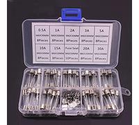 Fuse 100/72pcs Car Fast-Blow Glass Fuses Car Glass Tube Fuses 0.2-20A 0.5-30A Assorted Kit for Car Light Inflator Vacuum Cleaner Protected circuits (Color : 72pcs)