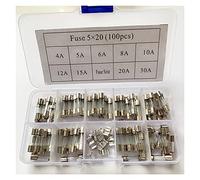 Fuse 100 pcs/Set of 5x20 mm Fast Blow Fuse kit, Various Specifications, 4A 5A 6A 8A 10A 12A 15A 20A 30A Fuse seat 10pcs Each Protected circuits