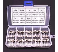 Fuse 100pcs/lot Set Kit 5x20mm Assorted Kits DIY Quick Blow Glass Tube Fast-Blow Fuses 0.2A-20A