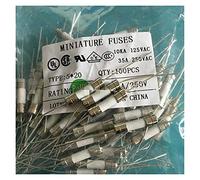 Fuse 10PCS 5 * 20mm Ceramic Fuse Tube Fuse with a pin 5x20mm 250V 1A 2A 3A 4A 5A 6A 7A 8A 10A 12A 15A 20A Protected circuits (Size : 2A)