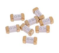 Fuse 10pcs Gold Foot 1808 12 5V SMD FLINK Fuse 0.5 A 0.75 A 1A 2A 3A 4A 5A 6.3 A 8A 10A 0451 Ultra-Fast fuses Protected circuits (Size : 6.3A 1808)