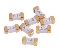 Fuse 10pcs Gold Foot 1808 125V SMD Fast Blow 0.5A .75A 1A 2A 3A 4A 6. 8A 10A 0451 Ultra-Rapid Fuses(1A 1808)