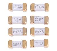 Fuse 10pcs Gold Foot 1808 125V SMD Fast Blow Fuse 0.5A 0.75A 1A 2A 3A 4A 5A 6.3A 8A 10A 0451 Ultra-Rapid Fuses Protected circuits (Size : 2A 1808)