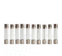 Fuse 10pcs/lot 5 * 20mm 6 * 30mm Fast Blow Glass Tube Fuses 5x20 6x30 mm 250V 0.5 1 2 3 4 5 6 8 10 15 20 25 30 A Fuse Protected circuits (Color : 6x30, Size : 8A)