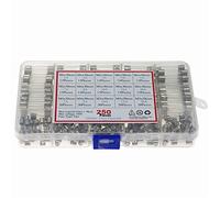Fuse 250Pcs/box Set Kit Glass Fuses 5x20mm 6x30mm Assorted Kits Quick Blow Tube Fast-Blow 1-20A 250v