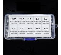 Fuse 5x20mm Quick Blown Glass Tube Fuse Assorted Sets, Quick Blown Glass fuses Glass 82pcs/100pcs/250pcs 1A-20A Protected circuits (Color : 100pcs Box)