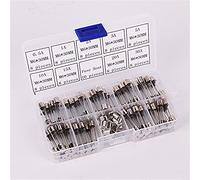 Fuse 72pcs 6x30mm Fast-Blow Glass Fuses Quick Blow Car Glass Tube Fuses Assorted Kit 250 10pcs Fuse seat 6 * 30 Home Fuse with Box Protected circuits