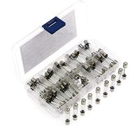 Fuse 72pcs 6x30mm Fuse Assorted Kit Fast-Blow Glass Fuses 0.5A 1A 2A 3A 5A 10A 15A 20A 30A AMP Quick Blow Car Glass Tube Fuses Set Protected circuits