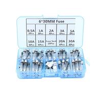 Fuse 72Pcs/lot 6 * 30mm Quick Blow Glass Tube Fuse Assorted Kit Fast Blow Glass Fuses 250V Protected circuits