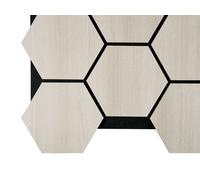 Fuse Acoustic Wooden Hexagon Wall Panel in White Oak
