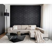 Fuse Acoustic Wooden Hexagon Wall Panel in Charcoal Oak