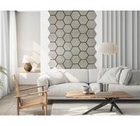 Fuse Acoustic Wooden Hexagon Wall Panel In Grey Oak