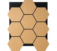Fuse Acoustic Wooden Hexagon Wall Panel in Natural Oak
