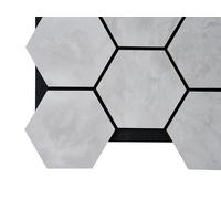 Fuse Acoustic Wooden Hexagon Wall Panels in Concrete Effect, 4 Pack