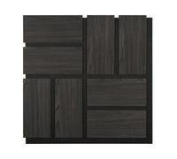 Fuse Acoustic Wooden Parquet Wall Panel In Charcoal Oak