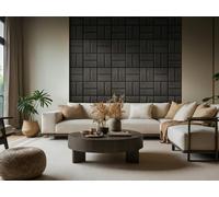 Fuse Acoustic Wooden Parquet Wall Panel in Charcoal Oak