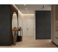 Fuse Acoustic Wall Panels Fuse Acoustic Wooden Reeded Wall Panel in Charcoal Oak, 2.4m x 0.6m Fuse Acoustic Wall Panels Charcoal