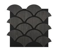 Fuse Acoustic Wooden Shell Wall Panel In Charcoal Oak