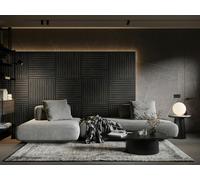 Fuse Acoustic Wooden Slatted Wall Panel in Charcoal Oak