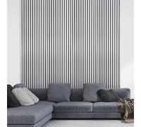 Fuse Acoustic Wooden Wall Panel in Brushed Steel, 240cm x 60cm (3 Pack)