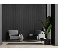 Fuse Acoustic Wooden Wall Panel in Charcoal Oak, 240cm x 60cm