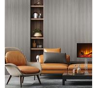 Fuse Acoustic Wooden Wall Panel in Grey Oak, 240cm x 60cm (2 Pack)