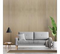 Fuse Acoustic Wooden Wall Panel in Natural Oak, 240cm x 60cm (3 Pack)