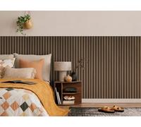 Fuse Acoustic Wooden Wall Panel In Smoked Oak, 1.2M X 0.6M