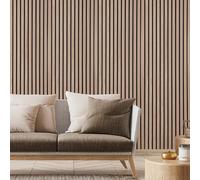 Fuse Acoustic Wooden Wall Panel in Walnut Effect, 240cm x 60cm (3 Pack)