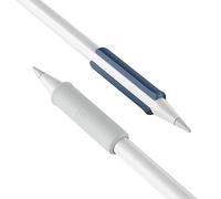 FUSE Apple Pencil Grip - Compatible with Gen 2 iPad Stylus for Procreate Drawing, Writing - Designed for Magnetic Charging and Double Tap Sensor (Frost White, Draft Blue)