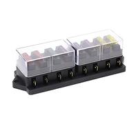 Fuse Auto 8 Way Fuse Box Auto Fuse Holder Auto Truck Auto Blade Fuse Box with 8pcs Fuses for Circuit Standard Standard 12V 24V Fuse Protected circuits