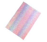 Fuse Bead Iron Mat - Rainbow Glitter Iron Sheet,Heat Resistant Gradient Pad for Kids Adults Beginners | 20x15cm Pu Pp | Classroom Office Transfer Workbench Party Craft Hardware Utility Gear