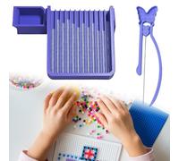 Fuse Bead Single Needle Tweezer & Aligner Tray Set, Precision Tool for Fuse Beads Project, Effortlessly Align and Place Iron Beads onto Pegboards (Regular 5mm Bead Tool Kit)