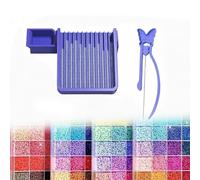 Fuse Bead Single Needle Tweezer & Aligner Tray Set, Precision Tool for Fuse Beads Project, Effortlessly Align and Place Iron Beads onto Pegboards (5mm Bead Tool Kit)
