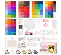Fuse Beads Kit, 120 Colors, 62,000 2.6mm Mini Beads with Built-in Iron | DIY Craft Supplies for Women, Pixel Art, Fuse Beads Artists, Room Decorations, Easy DIY & Ideal Gift