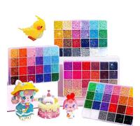 Fuse Beads Kit 24000 Pcs 96 Colors 3mm Beads Craft Kit Including Pegboard, Beads, Ironing Paper and Tweezers Home Craft Supplies Educational Gift Easter Gift (96 Colors)