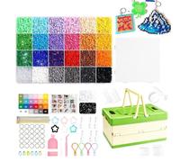 Fuse Beads Kit 48 Colors 5mm Craft Set with Pegboard Ironing Paper Accessories DIY Handmade Arts Decoration for Kids Girls Boys Age 5 6 Beginners Home School Creative Activity Birthday Christmas