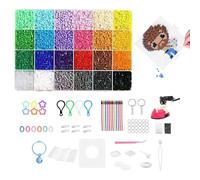 Fuse Beads Kit - Colorful Beads Selection Creative Craft Activity Durable EVA Material Multi Purpose Design | For Bracelets Key Chain Charms Home School Art Play Exploration