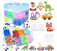 Fuse Beads Kit for Kids-12 Colors 10mm Bead Craft Set with Storage Box, Pegboard, Ironing Paper and Accessories, DIY Craft Kits, Arts and Crafts Set Toys Gifts for Girls & Boys Birthday Christmas
